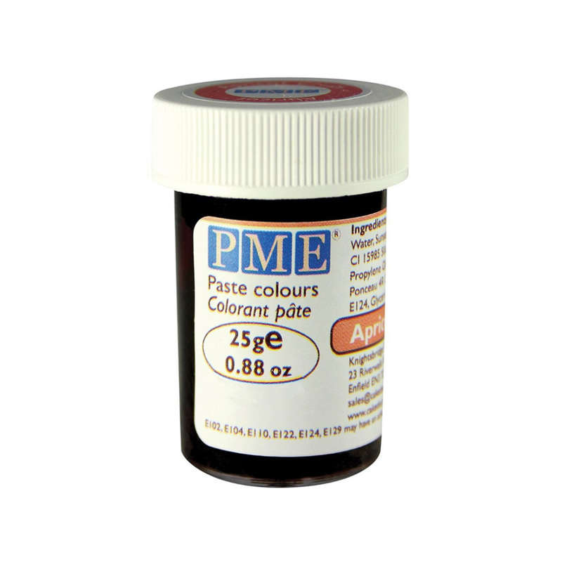 PME 25g APRICOT CRUSH ORANGE Food Fondant Icing Colouring Paste Gel for Cakes