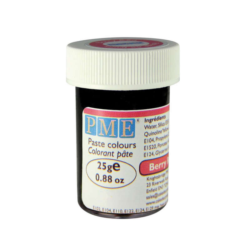 PME 25g BERRY RED Food Fondant Icing Colouring Paste Gel for Cakes Sugarcraft