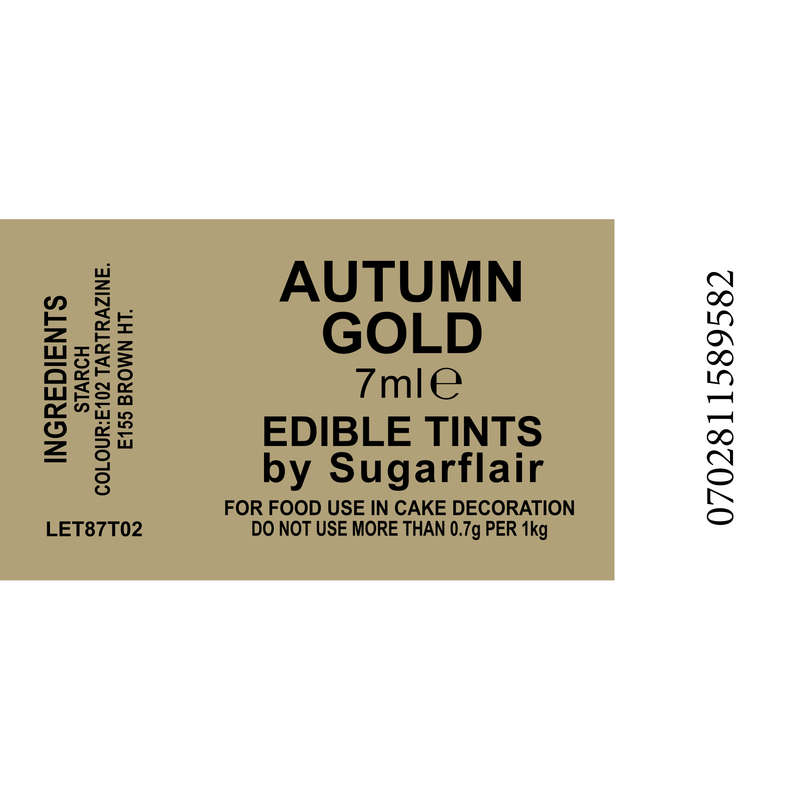 DAMAGED PACKAGING Sugarflair Autumn Gold Edible Blossom Tints Food Colour Colouring Dust Powder