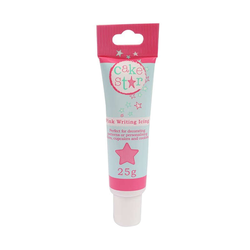 Cake Star Writing Icing Tubes for Biscuit and Cake Decorating - 25G - Pink