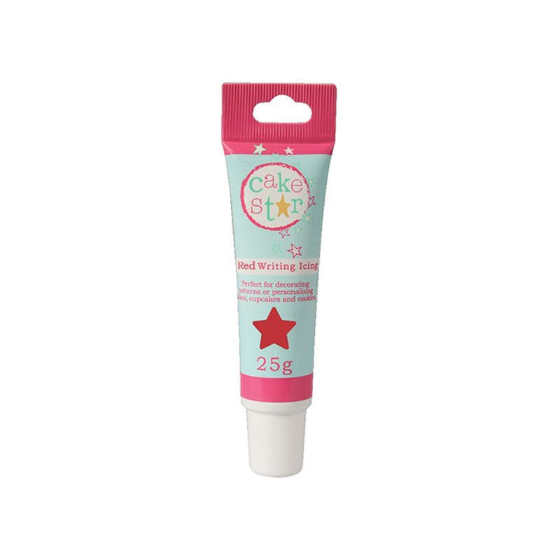 Cake Star Writing Icing Tubes for Biscuit and Cake Decorating - 25G - Red