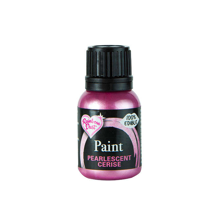 Rainbow Dust Edible Food Paint METALLIC PEARLESCENT CERISE For Cake Decorating