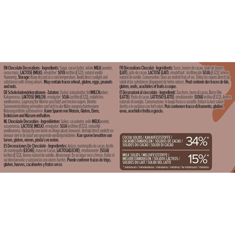PME Belgian Milk Chocolate Curls for Decorating Cake Muffin Cupcake Desserts 85g
