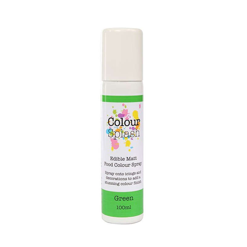 Colour Splash Edible Food Colour Spray for Cake Decorating 100ml - Green