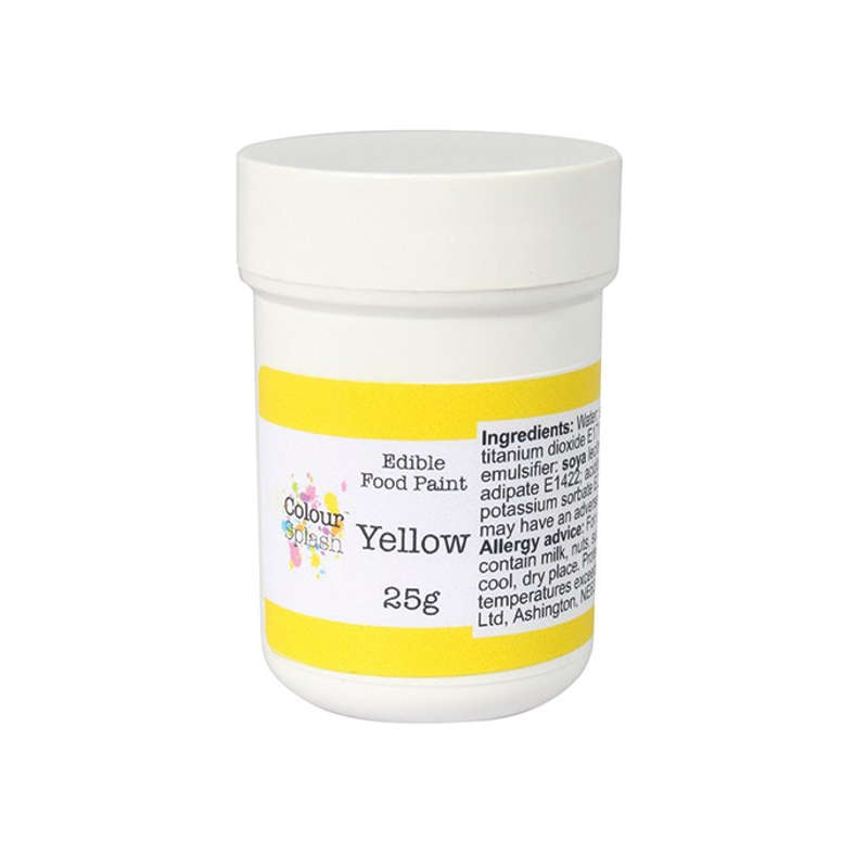 Colour Splash Edible Paint Food Colour for Cake Decorating 25g - Matt Yellow