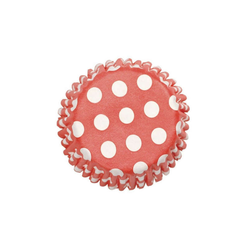 Culpitt 54pk SPOT RED 50mm Standard Cupcake Cup Cake Muffin Baking Cases