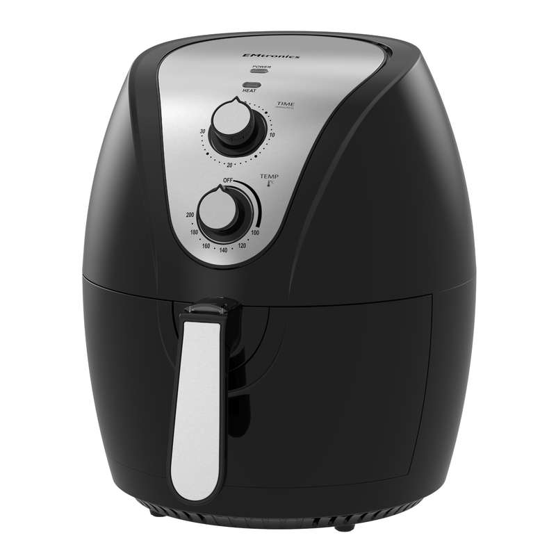EMtronics EMAF45L Large Family Air Fryer with 4.5L Basket and Timer - Black