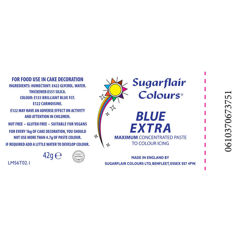 Sugarflair Maximum Concentrated Paste Edible Food Colouring 42g - Blue Extra