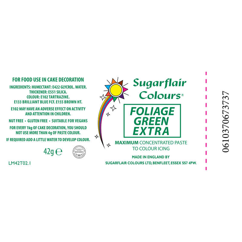 Sugarflair Maximum Concentrated Paste Food Colouring 42g - Foliage Green Extra