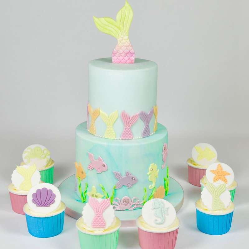 FMM Mermaid Tails Icing Cutter Fondant Underwater Ocean Enchanted Cutting Tool