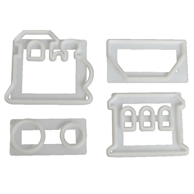 FMM Cutter Train Set Fondant Icing Cutting Tool For Cake Decoration - 4 Pieces