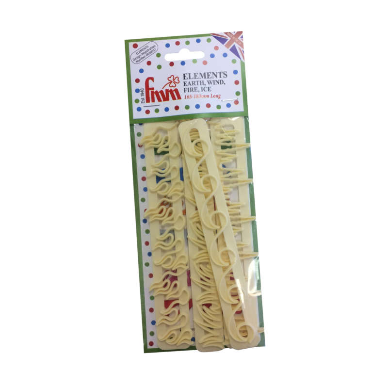 FMM Elements Earth Wind Fire Ice Modelling Sugarcraft Icing Tappit Cutter Set