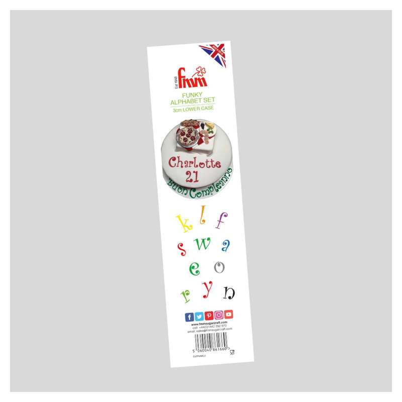 FMM Cutter Funky Alphabet Lower Case Set Cake Cutting Tool