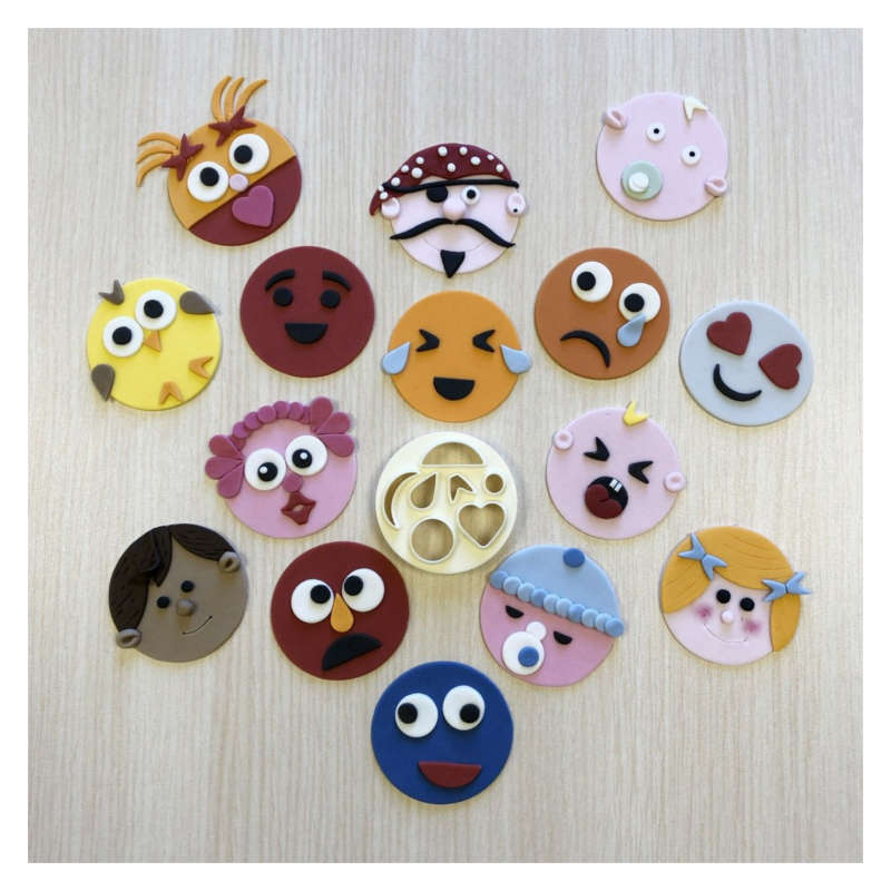 FMM - Mix n Match Funny Faces & More - Shaped Sugarcraft Icing Cutter