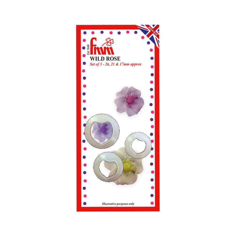 FMM Wild Rose Cake Decorating Sugarcraft Icing Petal Shaped Cutter Tool Set