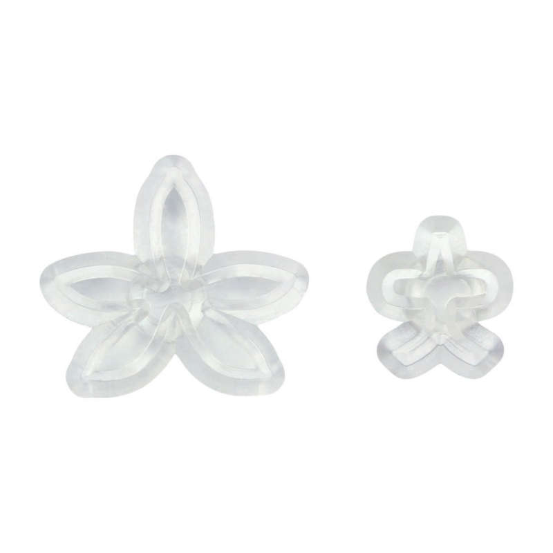 JEM Set of 2 POOR MANS ORCHID Flower Icing Cut Out Cutters Sugarcraft Cake Dec