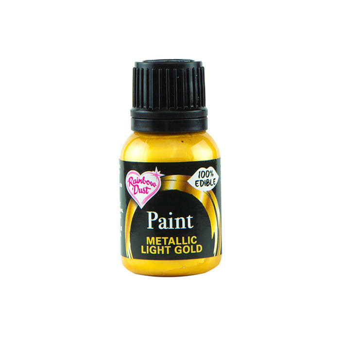 Rainbow Dust Edible Food Paint METALLIC LIGHT GOLD Cake Decorating Sugarcraft