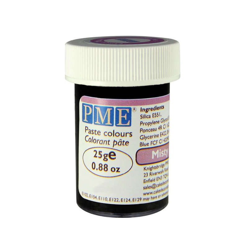 PME 25g MISTY MAUVE PURPLE PINK Food Fondant Icing Colouring Paste Gel for Cakes