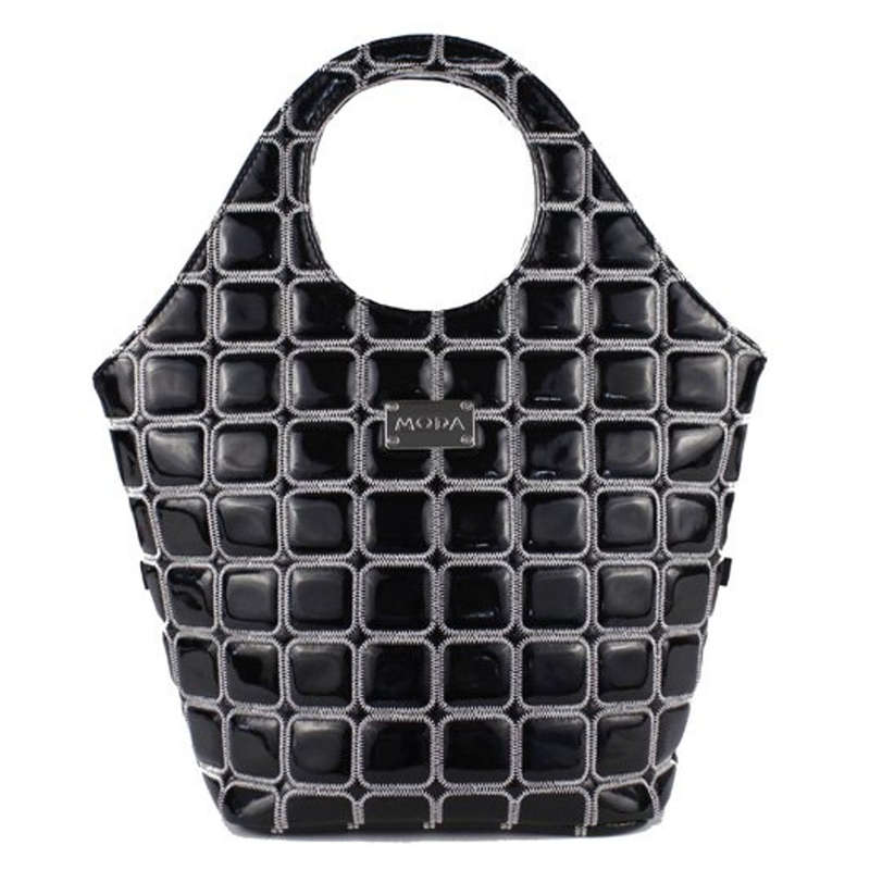 Moda Marisa Ladies Womens Small Shopper Carry Bag Handbag - Platinum