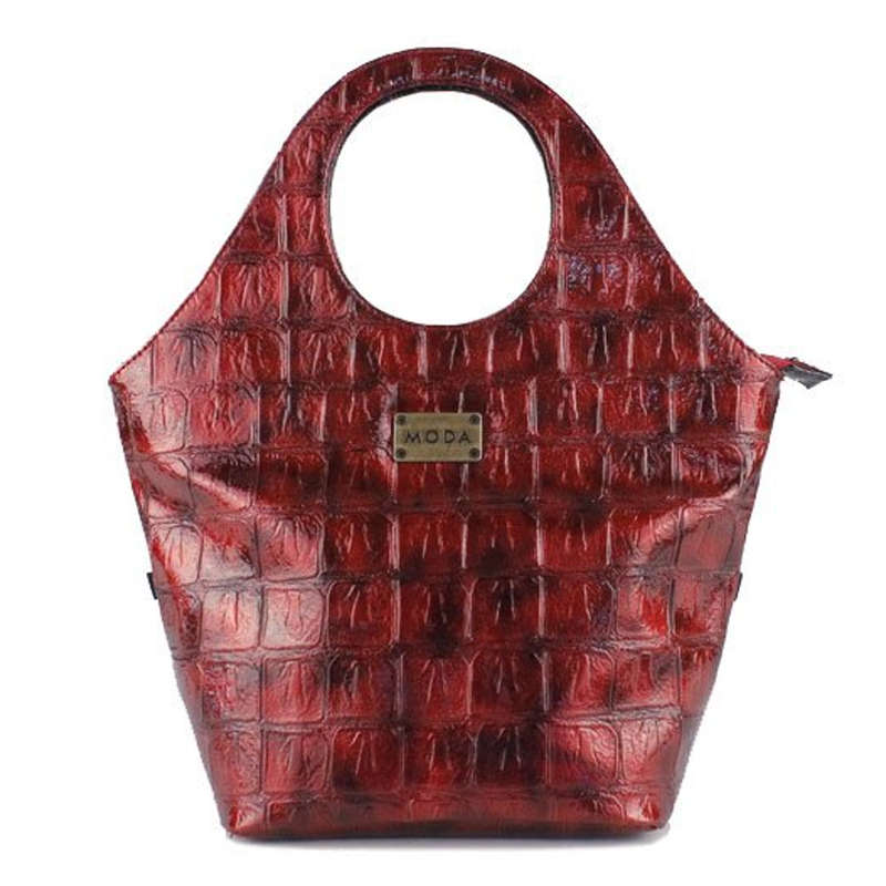 Moda Sarah Ladies Womens Small Shopper Carry Hand Bag Handbag - Red