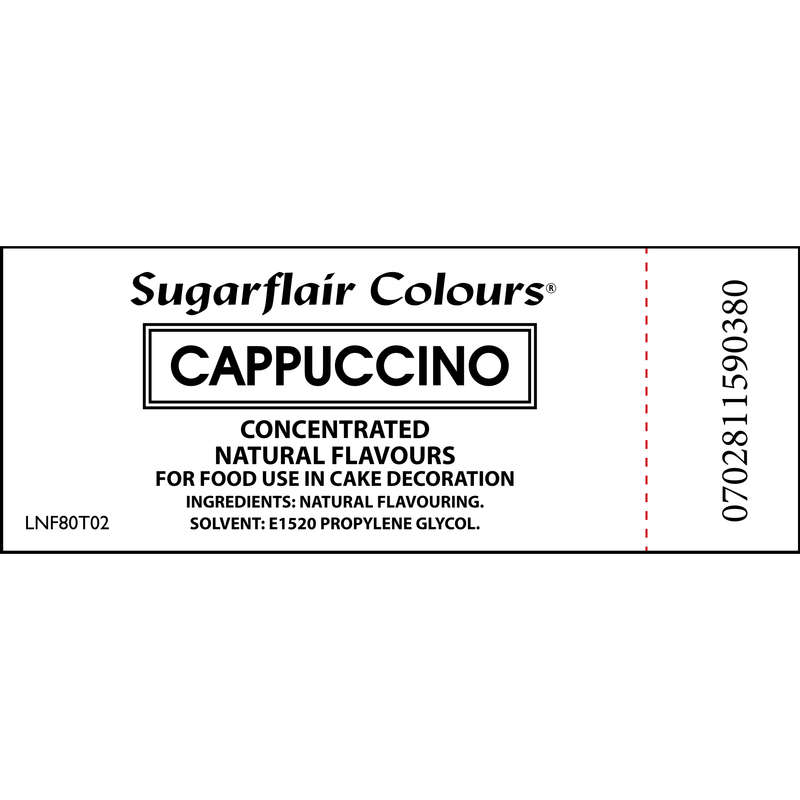 Sugarflair CAPPUCINO Concentrated Natural Flavours For Cakes Icings Cup Cakes