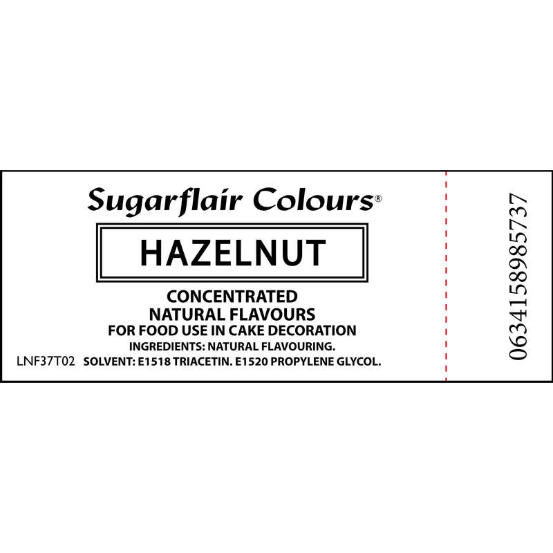 Sugarflair Concentrated Natural Flavours for Food Products - 30ml - Hazelnut