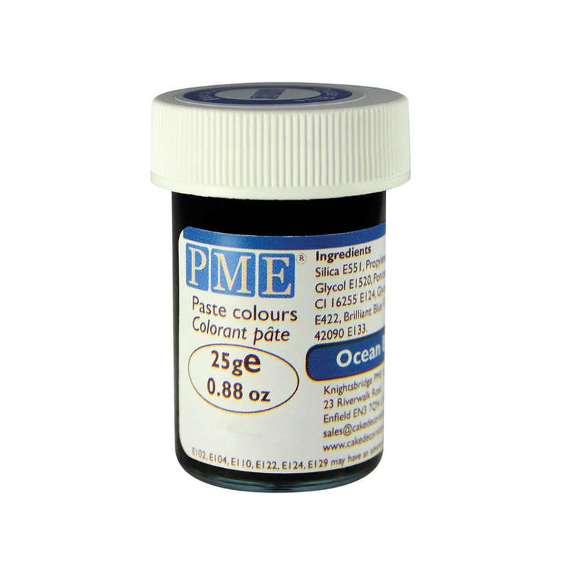 PME 25g OCEAN BLUE Food Fondant Icing Colouring Paste Gel for Cakes Sugarcraft