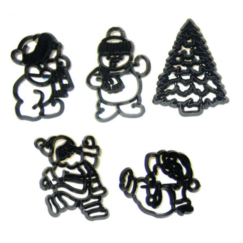 Patchwork Cutters Christmas SANTA SNOWMAN TREE SET Sugarcraft Cake Decorating