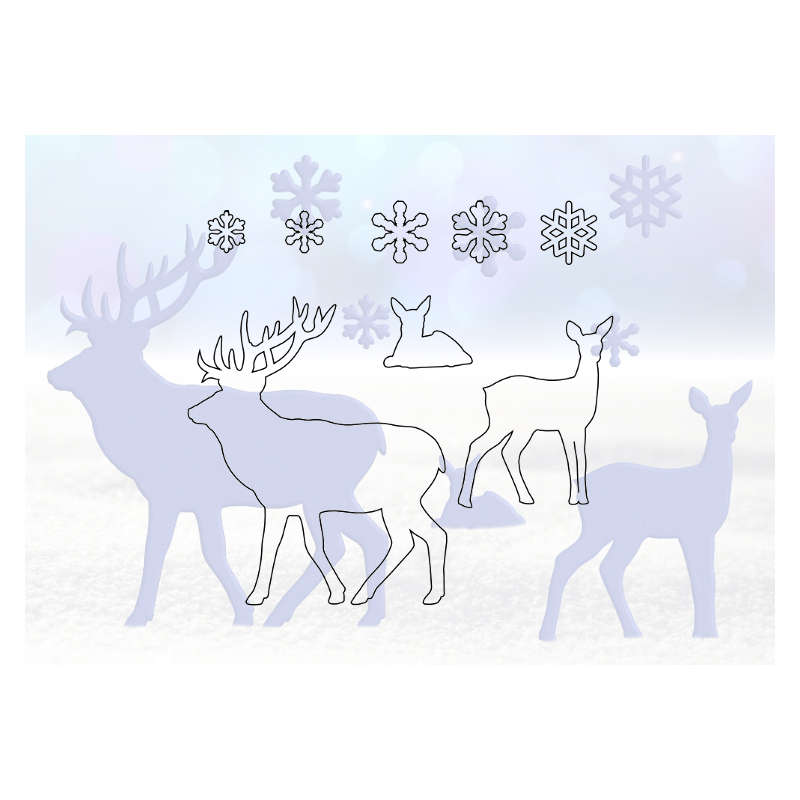 Patchwork Cutters Stag and Snowflake Set Sugarcraft and Cake Decoration Tool