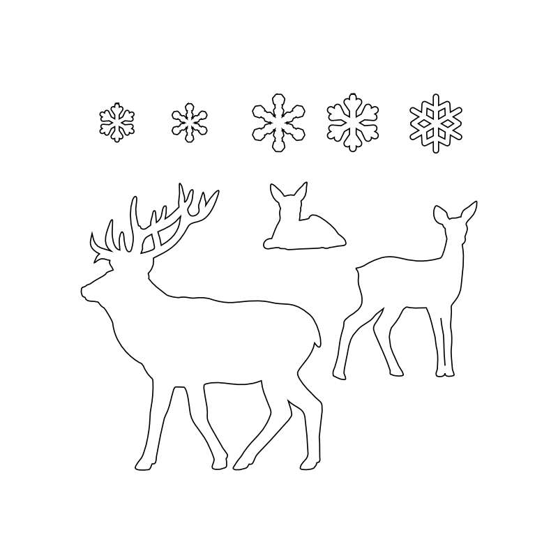 Patchwork Cutters Stag and Snowflake Set Sugarcraft and Cake Decoration Tool