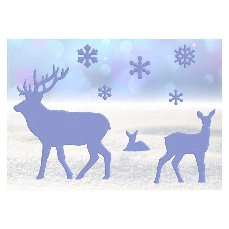 Patchwork Cutters Stag and Snowflake Set Sugarcraft and Cake Decoration Tool