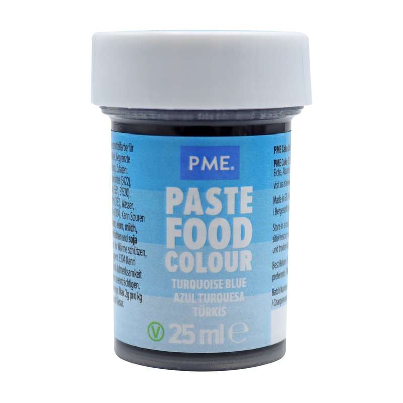 PME 25g TURQUOISE BLUE Food Fondant Icing Colouring Paste Gel Sugarcraft Cake