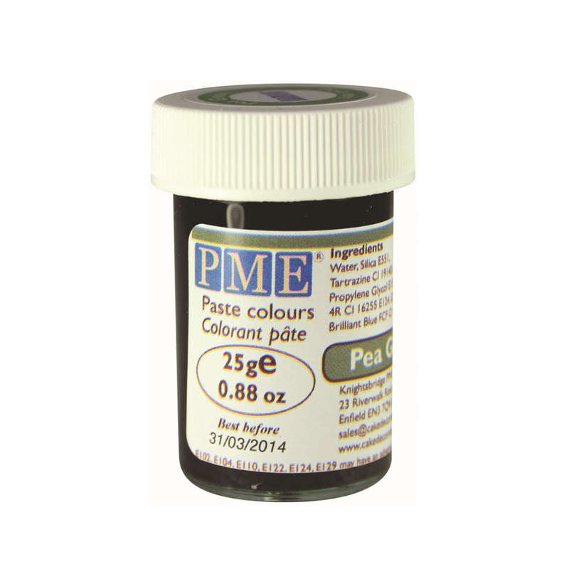 PME 25g PEA GREEN Food Fondant Icing Colouring Paste Gel for Cakes Sugarcraft