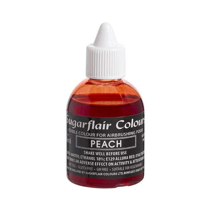 Sugarflair Airbrush Edible Liquid Food Colouring for Airbrushing - Peach 60ml