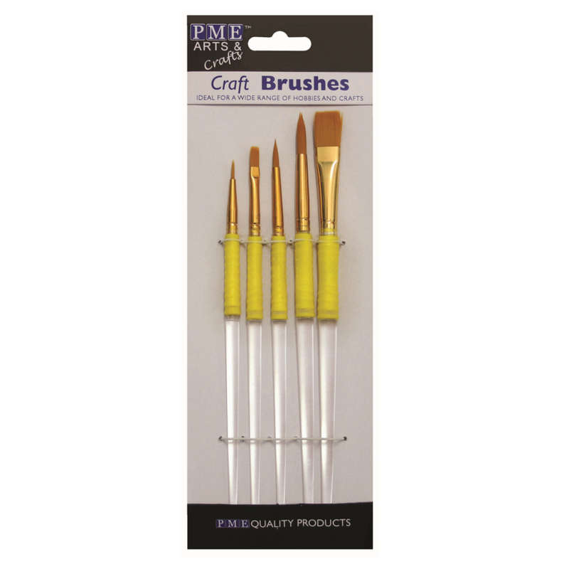 PME Craft Brushes Set Of 5 For Sugarcraft Cake Decorating
