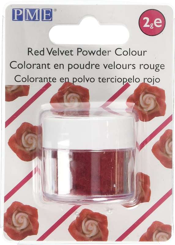 PME 2g RED VELVET Edible Food Powder Dust Lustre Cup Cake Colouring Sugarcraft
