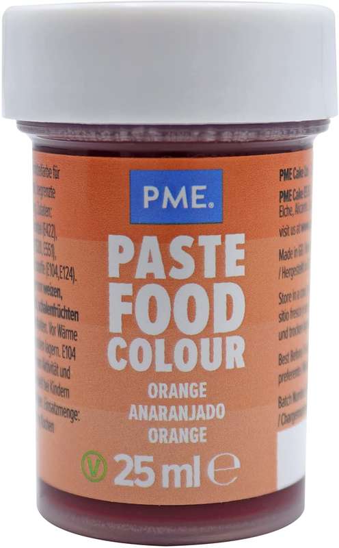 PME 25g TIGER LILY ORANGE Food Fondant Icing Colouring Paste Gel Cake Sugarcraft