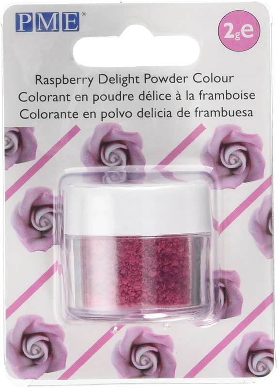 PME 2g Raspberry Delight Edible Powder Dust Lustre Cup Cake Colouring Sugarcraft