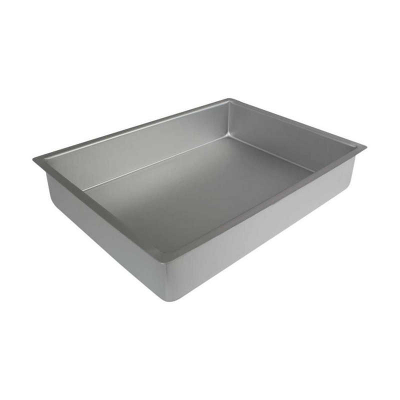 PME 7 x 11 x 2` OBLONG RECTANGLE Anodised Aluminium Cake Baking Pan Tin Bakeware