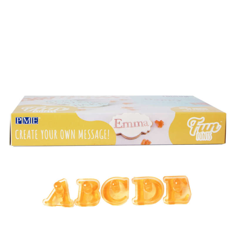 PME Fun Fonts Alphabet Letters Collection 2 Embosser Stamp Set Cake Decorating