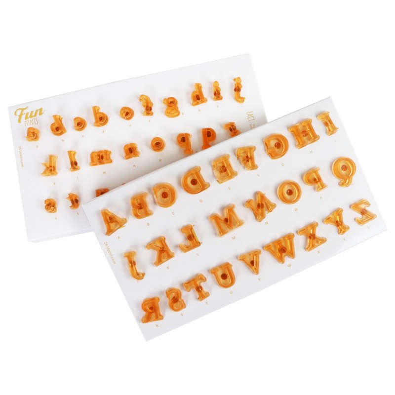 PME Fun Fonts Alphabet Letters Collection 2 Embosser Stamp Set Cake Decorating