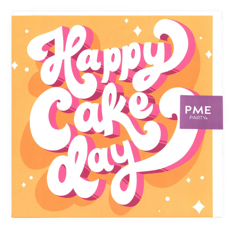 PME Greetings Cards with Envelope for Cakes - Happy Cake Day