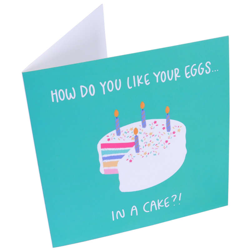 PME Greetings Cards with Envelope for Cakes - How Do You Like Your Eggs