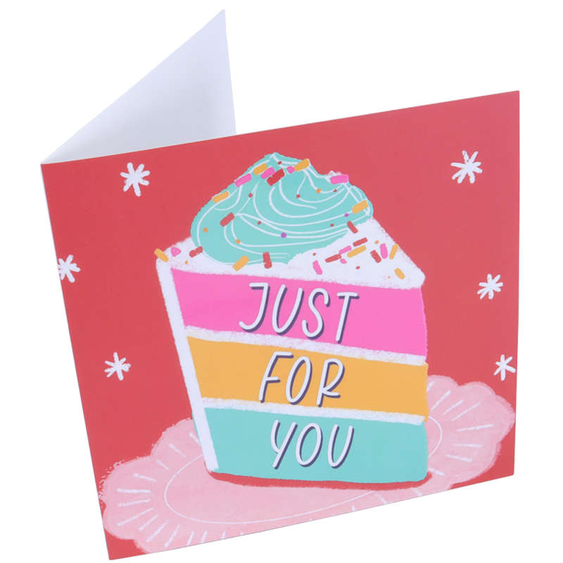 PME Greetings Cards with Envelope for Cakes - Just For You Red