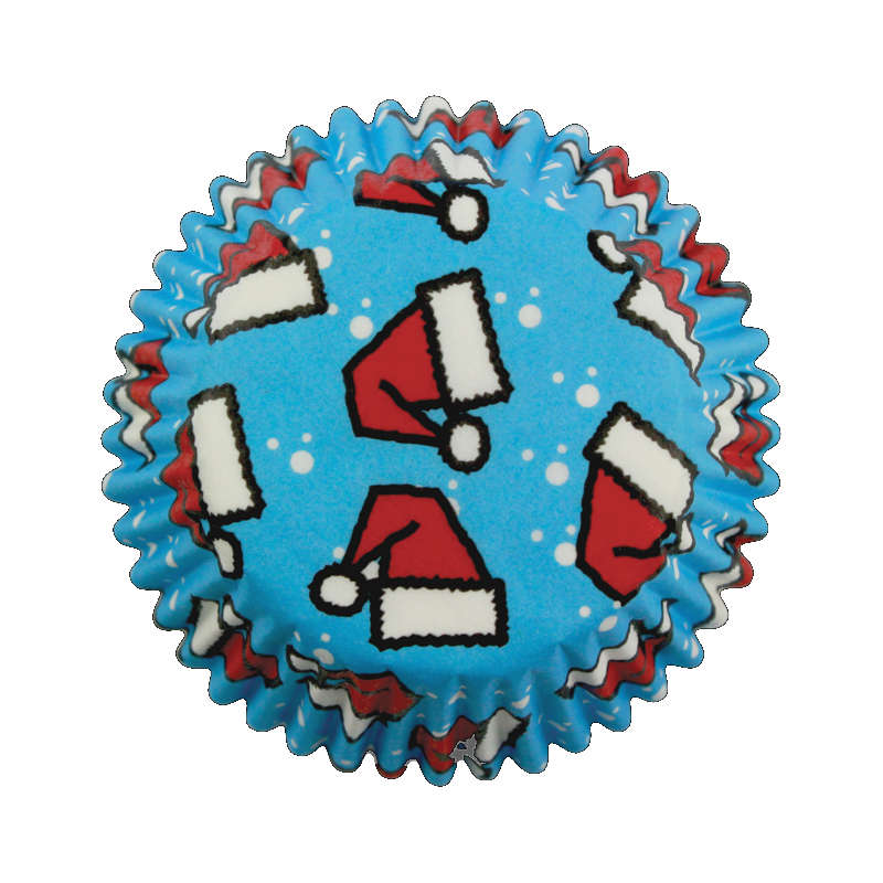 PME 60pk SANTA HATS STANDARD Cupcake Muffin Fairy Cake Baking Cases Holders