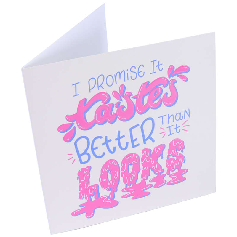 PME Greetings Cards with Envelope for Cakes - Tastes Better Than It Looks