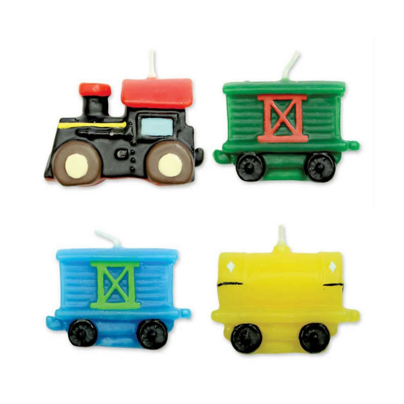 PME 4 Set TRAINS Candles Birthday Boys Party Cake Decorating