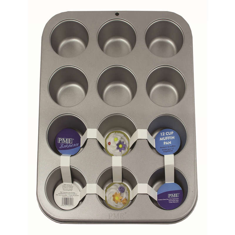 PME Non Stick 12 CUP MUFFIN Cake Baking Pan Tin Tray Bakeware