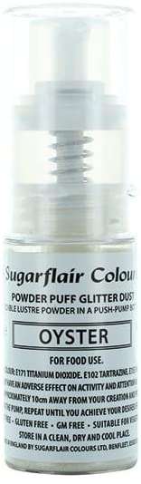 Sugarflair Powder Puff Edible Pump Spray Lustre Dust 10g - Oyster
