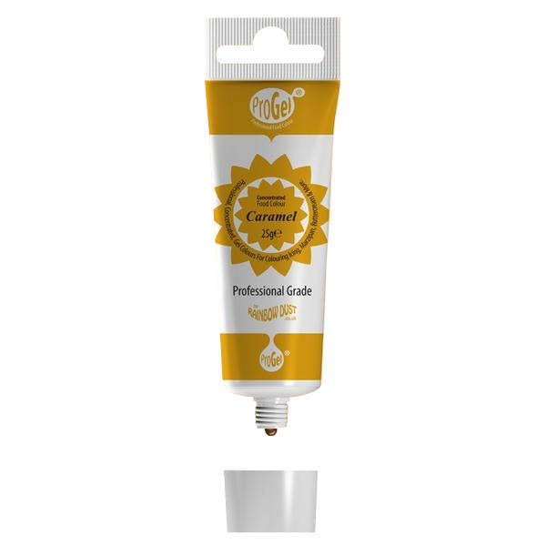 Rainbow Dust CARAMEL YELLOW ProGel Icing Colour Paste Gel Food Cake Colouring
